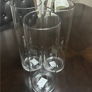 🚫SOLD 12" x 4" cylinder vases